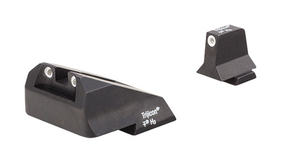 Suppressor Night Sight Set White Front/White Rear with Green Lamps for S&W M&P/2.0 (excludes Shield/CORE)