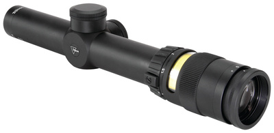 AccuPoint Riflescope 1-4x24mm Duplex Crosshair With Amber Dot Reticle Matte Black 30mm Tube