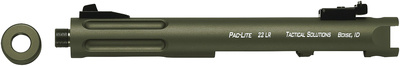 Pac-Lite Fluted Threaded Barrel .22 Long Rifle 4.5 Inch OD Green Finish