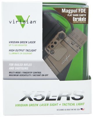 X5L-RS Green Laser And Tactical LED Light With Rotary Selector Dials For Rifles Flat Dark Earth