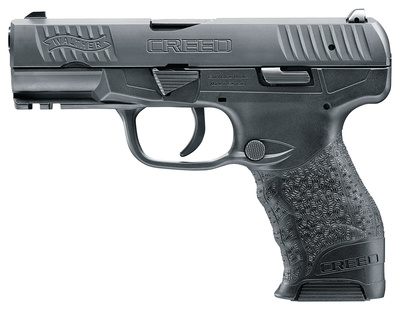 Creed 9mm 4 Inch Barrel Matte Black Finish 3-Dot Sights Bobbed Hammer Textured Grips 10 Round