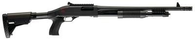 Super X Pump Extreme Defender 12 Gauge 3 Inch Chamber 18 Inch Black Chrome Barrel Ghost Ring Sight Picatinny Rail Pistol Grip Stock Matte Black