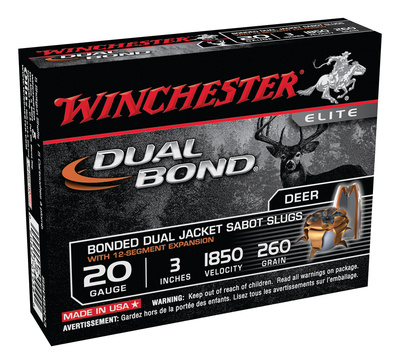 Dual Bond Fully Rifled Slug 20 Gauge 3 Inch 1850 FPS 260 Grain