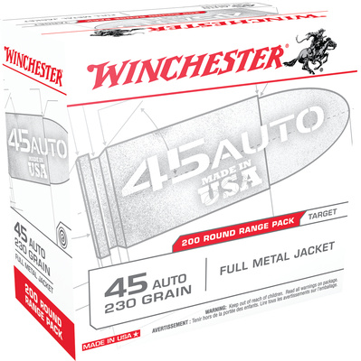 USA Brand .45 ACP 230 Grain Full Metal Jacket 200 Per Box
