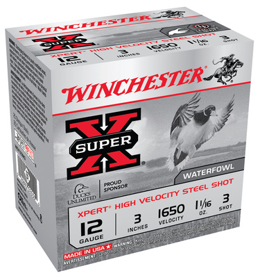 Super-X Xpert Steel Waterfowl Load 12 Gauge 3 Inch 1625 FPS 1.0625 Ounce 3 Steel Shot