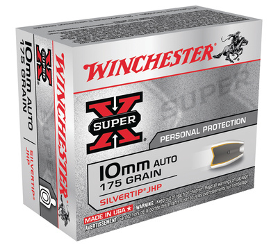 Super-X Handgun 10mm Auto 175 Grain Silvertip Hollow Point