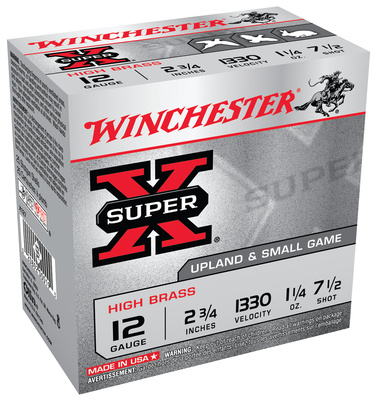 Super-X High Brass 12 Gauge 2.75 Inch 1330 FPS 1.25 Ounce 7.5 Shot