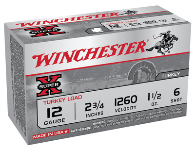 Super-X Turkey 12 Gauge 2.75 Inch 1260 FPS 1.5 Ounce 6 Shot Copperplated