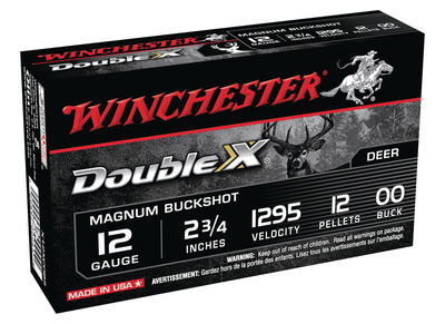Double X Magnum Buckshot Copper Plated Buffered 12 Gauge 2.75 Inch 1295 FPS 12 Pellets 00 Buck