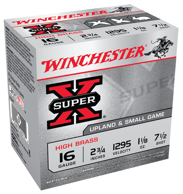 Super-X High Brass 16 Gauge 2.75 Inch 1295 FPS 1.125 Ounce 7.5 Shot