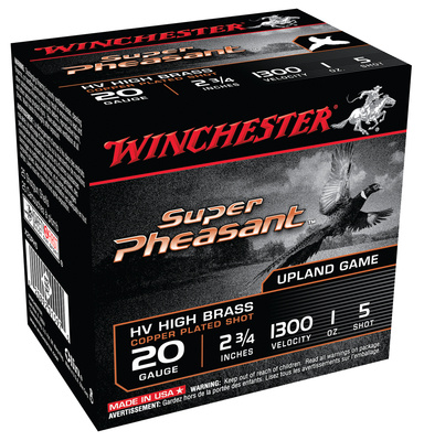 Super-X Pheasant 20 Gauge 2.75 Inch 1300 FPS 1 Ounce 5 Shot