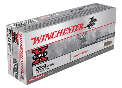 Super-X .223 Winchester Super Short Magnum 64 Grain Power Point