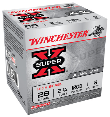 Super-X High Brass 28 Gauge 2.75 Inch 1205 FPS 1 Ounce 8 Shot