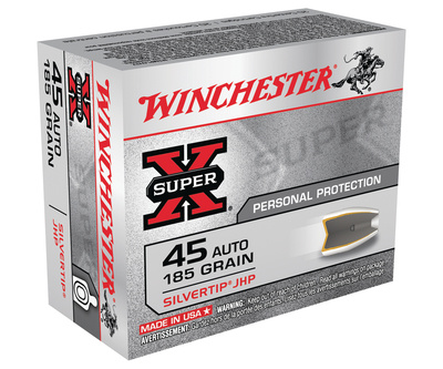 Super-X Handgun .45 ACP 185 Grain Silvertip Hollow Point