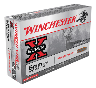 Super-X 6mm Remington 100 Grain Power Point