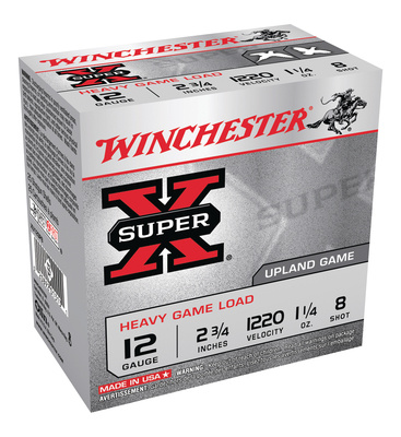 Super-X Heavy Game Load 12 Gauge 2.75 Inch 1220 FPS 1.25 Ounce 8 Shot