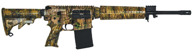 Model SRC .308/7.62x51mm 16.5 Inch Chrome Lined Medium Profile Barrel Black Finish A2 Flash Suppressor 6 Position Telescoping Stock TimberTec Camouflage Finish 20 Round