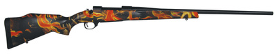 WBY-X Vanguard 2 Blaze .30-06 Springfield 24 Inch Barrel Blue Finish Lightweight Composite Monte Carlo Stock Dipped in Boneyard Camo Blaze Pattern 5 Round