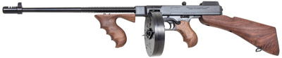 Thompson Model 1927A-1 With Detachable Buttstock .45 ACP Carbine 16.5 Inch Barrel Blue Finish Walnut Stock Includes 50 Round Drum and 30 Round Stick Magazines