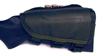 Ammo Cheek Pad Rifle Holds 5 Shells Black