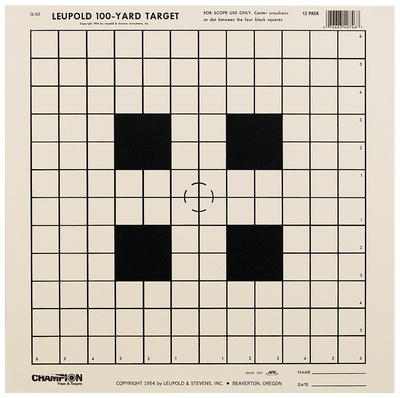 Rifle Scope Sight-In Tagboard Target 12 Per Pack
