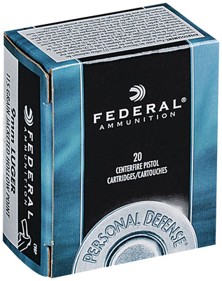 Personal Defense 9mm Luger 115 Grain Jacketed Hollow Point