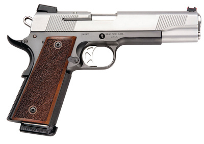 Model SW1911 Pro Series .45 ACP 5 Inch Barrel Stainless Steel Finish Wood Grips 8 Round