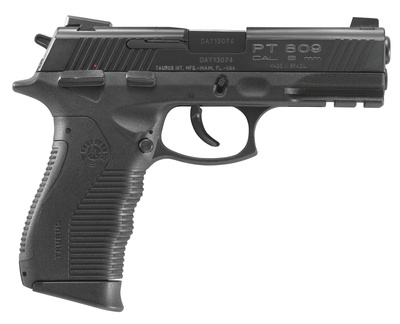 Model 809 9mm 4 Inch Barrel Black Tennifer Finish Ambidextrous Decocker Novak Sights 17 Round