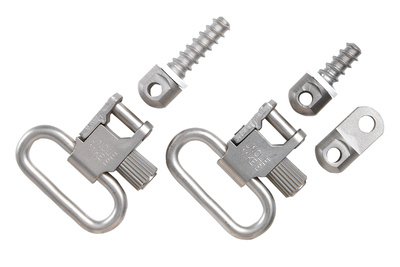QD115 RUG Quick Detachable Super Swivel One Inch Forend Adapter Fits Barrel Band of Ruger 10/22, .44 Mag and No. 3 Carbines Nickel-Plated