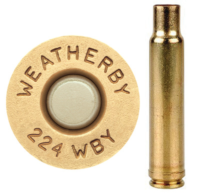 Weatherby Unprimed Brass Cases .224 Weatherby Magnum