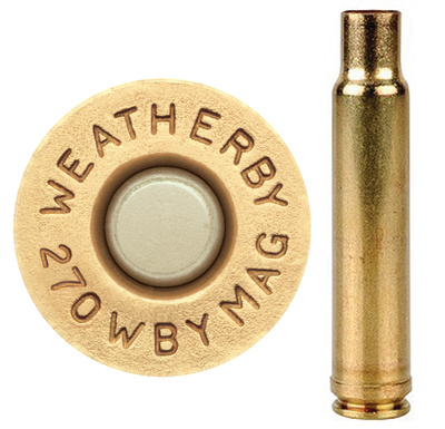 Weatherby Unprimed Brass Cases .270 Weatherby Magnum