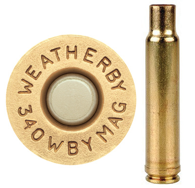 Weatherby Unprimed Brass Cases .340 Weatherby Magnum