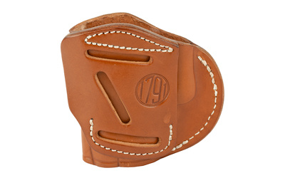 4 Way Holster, Leather Belt Holster, Right Hand, Classic Brown, Fits Glock 26 27 33 & Springfield XDS/XDE/XD9/XD40, Size 4 4WH-4-CBR-R
