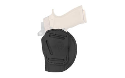 4 Way Holster, Belt Holster, Left Hand, Black, Fits Glock 17 19 22 23, Leather 4WH-5-SBL-L