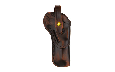 Single Action Holster, Outside Waistband Holster, Fits Most Single Action Revolvers with 6.5" Barrels and Shorter, Matte Finish, Leather Construction, Vintage Brown, Ambidextrous SA-RVH-6.5-VTG-A
