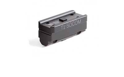 Base Mount, Fits Mini Aimpoint, Fits Picatinny, Socom Height, B2 Base, Black Finish AD-T1-SOCOM