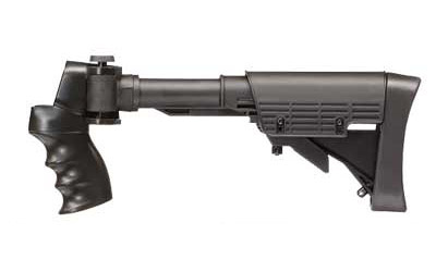TactLite, Stock, Fits Mossberg/Winchester/Remington, 12 and 20 Gauge, Adjustable Side Folding Shotgun Stock with Scorpion Recoil System, Black Finish B.1.10.1135