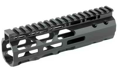 7" Slim Free Float Forend, Fits AR-15 Variants, M-LOK mounting on Three Sides, All Mounting Hardware Included, Black Finish SHG0700
