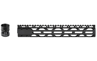12" Slim Free Float Forend, Fits AR-15 Variants, M-LOK mounting on Three Sides, All Mounting Hardware Included, Black Finish SHG1200