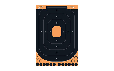 EZ AIM Adhesive, Handgun Trainer, 12" x 18", 5 Pack, Black/Orange 15501