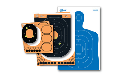 EZ AIM Adhesive, Handgun Trainer, 12" x 18", 5 Pack, Blue/White & Black/Orange 15579