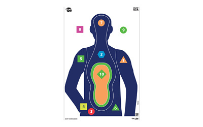 Shot Commander EZ Aim, Paper Targets, 3 Pack, 23"X35", Assorted Colors 15654