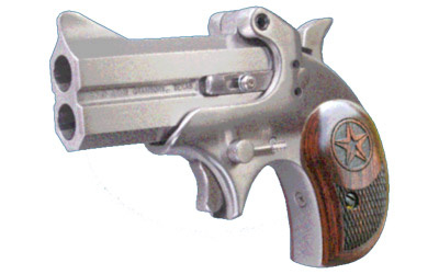 Cowboy Defender, 22WMR, 3", Steel Frame, Stainless Finish, Rosewood Grips, 2Rd, Without Trigger Guard, Ambidextrous BACD22MAG