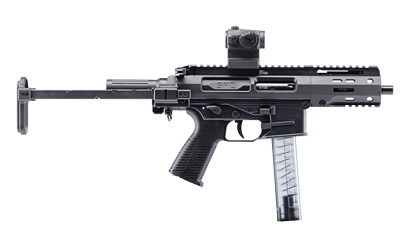 SPC, Semi-automatic Rifle, SBR, 9MM, 9" Barrel, Anodized Finish, Black, Collapsible Stock, Glock Magazine Compatible, 1 Magazine, 33 Rounds BT-500003-SBR-G-TS