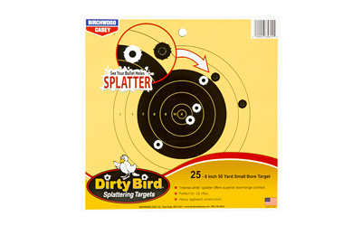 Dirty Bird, 8" 50 Yard Small Bore Target, 25 Targets 35815