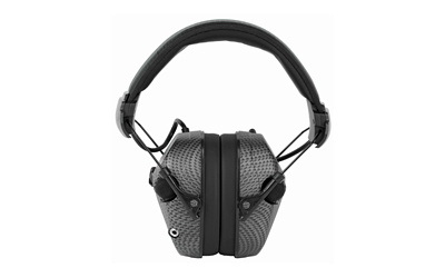EKREST Electronic Muff, Hearing Protector, 26 NRR, Black Carbon Fiber 43250