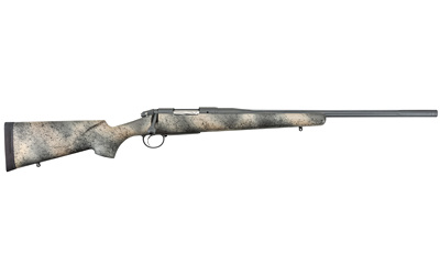 Highlander, Bolt Action, 6.5 Creedmoor, 24" Threaded Barrel, Gray Finish, Camo Fiberglass Stock, 4Rd, TriggerTech Trigger, Bergara Premier Action, Fits Remington 700 Bases with 8X40 Screws BPR23-65