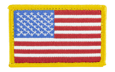 American Flag Patch, 2"X3", Hook and Loop, Red, White and Blue 90RWBV