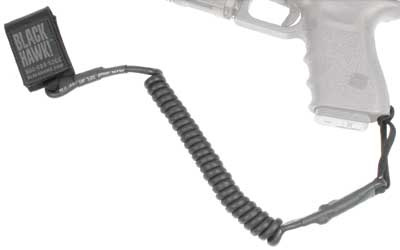 Pistol Coil Lanyard, Black 90TPL1BK
