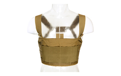 10 Speed Chest Rig, Fits (4) M4/AR-15 Magazines, Cordura Construction, Coyote Brown MM-TSP-CHESTRIG-M4-01-CB